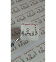 Hoşgeldin Bebeğim Yazılı Yenidoğan Çikolata Etiketi 4x4 cm 108 Adet