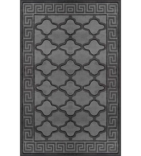 Eliana Home Baskılı, Yıkanabilir Kaymaz Taban Salon Halısı LNA1046 100x150 cm (Siyah)