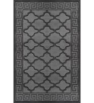 Eliana Home Baskılı, Yıkanabilir Kaymaz Taban Salon Halısı LNA1046 100x150 cm (Siyah)