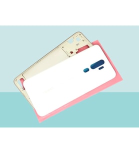 Tkgz - Oppo A9 2020 FULL KASA Arka Kapak Batarya Kapağı - BEYAZ