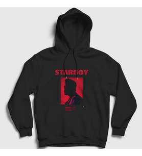 Presmono Unisex Siyah Starboy The Weeknd Kapüşonlu Sweatshirt 158881tt