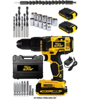 12v Metal Şanzıman Çift Akülü Şarjlı Matkap Vidalama