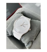 Unisex Silikon Kordon Beyaz Kol Saati