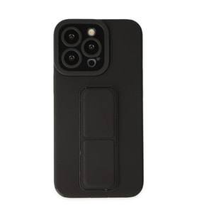 Northcity iPhone 13 Pro ile Uyumlu Mega Standlı Silikon Kılıf - Siyah