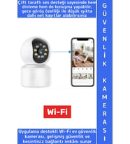 Ev Ofis Çift Taraflı Ses Hareket Algı Mobil Bildirim Uygulama Destekli HD Wi-Fi Güvenlik Kamerası