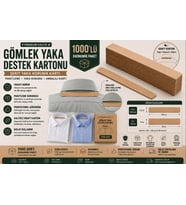 Premium Kraft Gömlek Yaka Destek Kartonu 2,5x34,5 cm 1000'li Gömlek Paketleme, Yaka Koruma ve Ambalaj Kartı