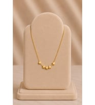 Minimal Taş Detaylı Yıldız Gold Kolye