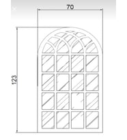 Pencere Model Dekoratif Duvar Aynası 123x70 cm – Modern Çerçeveli Salon, Antre ve Yatak Odası Aynası