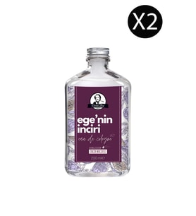 Deluxe Seri Ege'nin İnciri Kolonyası Parfümlü İncir Çiçeği Kokulu Kolonya 200 ml x 2 Cam Şişe