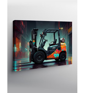 Kanvas Tablo Forklift Makinesi Çizimi