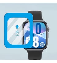 Huawei Watch Fit 4 Pro İle Uyumlu Kolay Takılabilir Takma Aparatlı Temperli Cam Ekran Koruyucu (Renksiz)