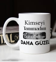 BK Gift Kimseyi Tanımadım Ben Atatürk Temalı Beyaz Kupa Bardak-1, Arkadaşa Hediye , Doğum Günü Hediyesi