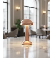 Şarjlı LED Masa Lambası 3 Kademe Dokunmatik Bronz Modern Tasarım