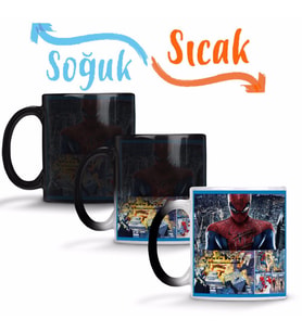 Homem Aranha 2 Sihirli Kupa Bardak Porselen