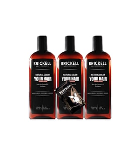 Brickell 237 ml 3 Adet Anti-White Beyaz Karşıtı Saç Sakal Bakım Şampuanı + Yanında Jel Hediye