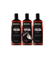 Brickell 237 ml 3 Adet Anti-White Beyaz Karşıtı Saç Sakal Bakım Şampuanı + Yanında Jel Hediye