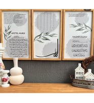 Çerçeve Ahşap Ağaç çerçeve Dua Set