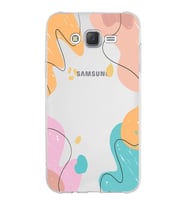 Samsung Galaxy J7 Core Kapak Karışık Renkler Tasarımlı Şeffaf Silikon Kılıf