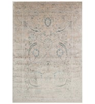 Gri Halı Modern Vintage Eskitme Stilli Göbekli Desenli Şık Salon Halısı Klasik Dekoratif