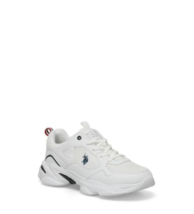 U.S.POLO ASSN BOB 4FX BEYAZ LACİVERT COMFORT CASUAL ANATOMİK SPOR AYAKKABISI (Beyaz - Lacivert)