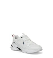 U.S.POLO ASSN BOB 4FX BEYAZ LACİVERT COMFORT CASUAL ANATOMİK SPOR AYAKKABISI (Beyaz - Lacivert)