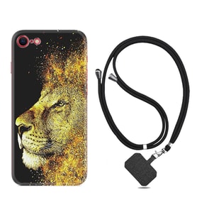 Apple iPhone 5 6 7 8 Plus Se XR Kılıf Boyun Askılı Silikon Leon 1323