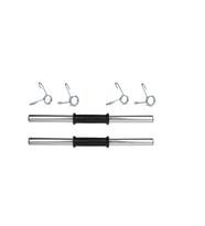 ECGSPOR 2 Adet 45 cm Krom Dambıl Barı+ 4 Adet Çelik Sıkıştırma Yayı