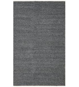 Antrasit Gri Melanj Kabartmalı Örgü Dokulu Modern Yün Polyester Halı Kanaro