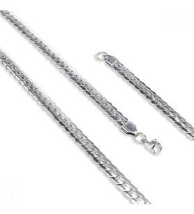 Erkek Ezme Balık Sırtı Çelik Kolye 1.6Mm (Gümüş)