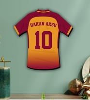 BK Gift Kişiye Özel İsimli Taraftar Forma 3D Ahşap Tablo–1, Arkadaşa Hediye, Sevgiliye Hediye, Doğum Günü Hediyesi