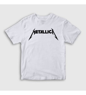 Presmono Unisex Çocuk Beyaz Logo Metallica T-Shirt 67222tt (Beyaz)
