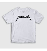 Presmono Unisex Çocuk Beyaz Logo Metallica T-Shirt 67222tt (Beyaz)