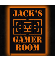 Kişiselleştirilebilir Gamer Oyuncu Odası Tasarımlı Led Mdf Duvar Tablosu, 6mm Ahşap Duvar Dekoru