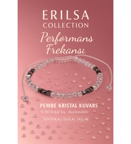 Sertifikalı Performans Frekansı Enerji Bilekliği - Pembe Kristal Kuvars ve Terahertz Doğal Taş 4 mm (Çok Renkli)