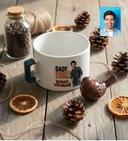 Kişiye Özel Karikatürlü Babaya Hediye Daddy Cool Lüks Fincan Babalar Günü Hediyesi