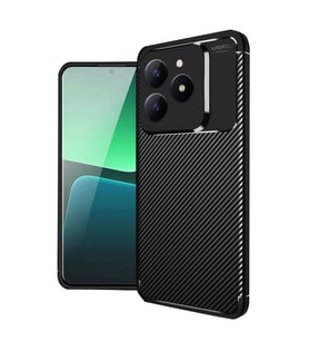 Realme C61 Kılıf Auto Focus Karbon Kapak - Siyah