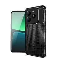Realme C61 Kılıf Auto Focus Karbon Kapak - Siyah