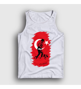 Presmono Unisex Beyaz 19 Mayıs 29 Ekim 10 Kasım Atatürk Kocatepe Atlet 501172tt