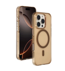 Joko Apple iPhone 16 Pro Max Gleam PC Sert Magsafe Kılıf - Şeffaf-Gold