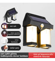 Dış Mekan için Güneş Enerjili Duvar Lambası Su Geçirmez hereket sensörlü