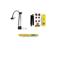 Bisiklet Kısa Alüminyum Pompa 32 Cm + Lastik Tamir Mini Yama Seti Levyeli (Gri)
