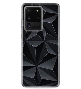 Samsung Galaxy S20 Ultra Kılıf Silikon Desen Boyun Askılı Prizmalar 1782