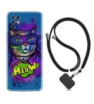 INFINIX Note 11 Pro Note 10 Hot 9 Play Kılıf Boyun Askılı Silikon Super Meow 1715
