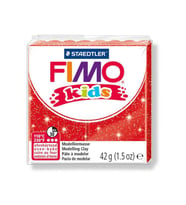 Staedtler Fimo Kids Yumuşak Polimer Kil 42 gr 212 Yaldızlı Kırmızı 