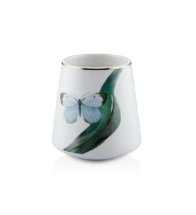The Mia Folium Green Porselen Kupa KPA0236 180 cc (Çok Renkli)