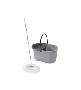 F187 Eko Balerina Otomatik Sıkma Temizlik Seti, Döner Başlıklı Mikrofiber Mop