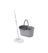 F187 Eko Balerina Otomatik Sıkma Temizlik Seti, Döner Başlıklı Mikrofiber Mop
