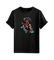 Animasyon Görselli  Unisex (Tshirt) Tişört (Siyah)