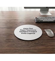 Kişiselleştirilebilir Yuvarlak Özel Tasarım Mouse Pad - 19.5 cm 2 mm kalınlık