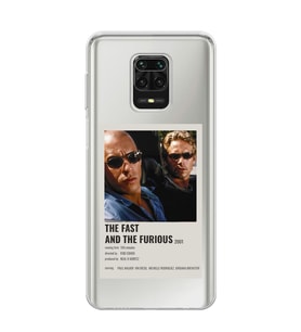 Redmi Note 9 Pro/Note 9S Uyumlu Hızlı ve Öfkeli Minimalist Poster Desenli Şeffaf Telefon Kılıfı